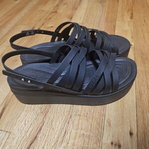 CROCS Brooklyn Strappy low wedge sandals